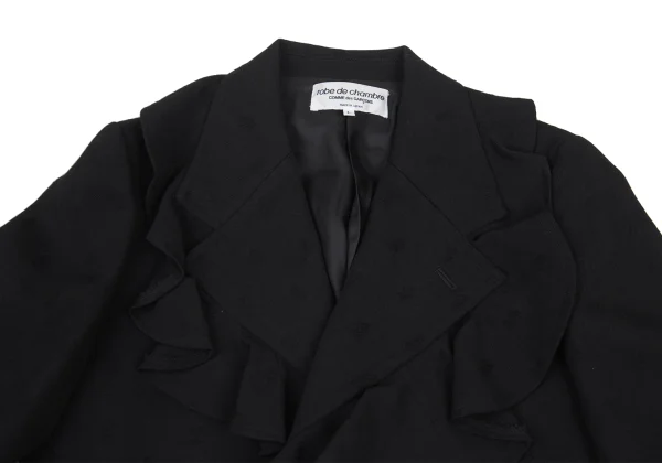 ローブドシャンブル コムデギャルソンrobe de chambre COMME des GARCONS デザイン織りセットアップ 黒L K-176343_004
