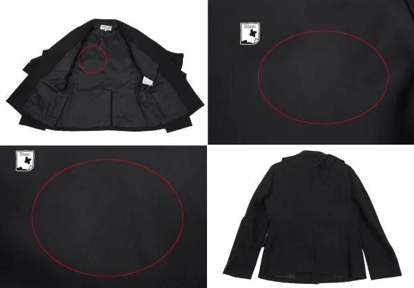 ローブドシャンブル コムデギャルソンrobe de chambre COMME des GARCONS デザイン織りセットアップ 黒L K-176343_009
