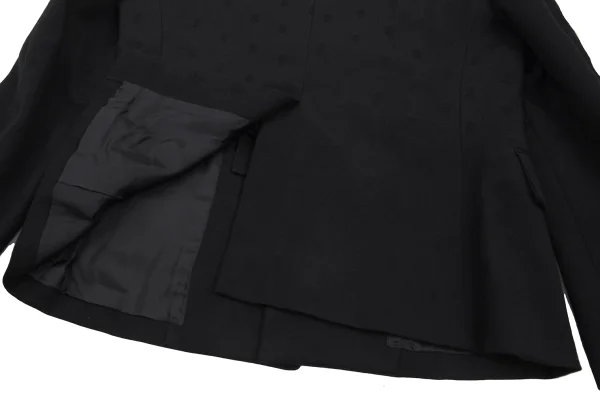 ローブドシャンブル コムデギャルソンrobe de chambre COMME des GARCONS デザイン織りセットアップ 黒L K-176343_011