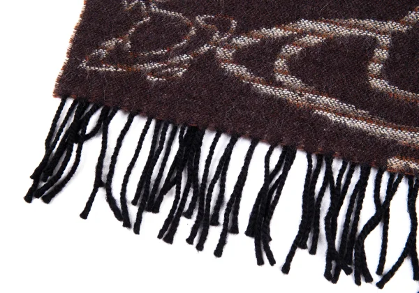 Vivienne Westwood Wool Acrylic Orb Stripe Fringe Stole K-176357_002