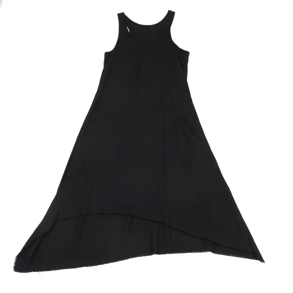 Y's Rayon Hem Cut-off Sleeveless Dress K-176368_002