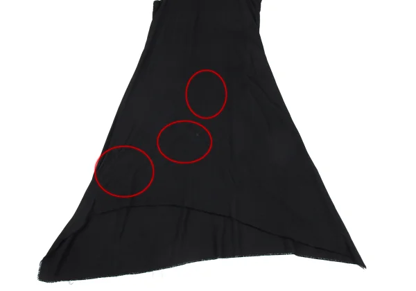 Y's Rayon Hem Cut-off Sleeveless Dress K-176368_006