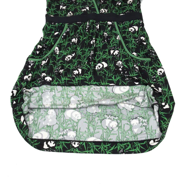 VIVIENNETAM Silk Animal Print V-neck Sleeveless Dress K-176369_010