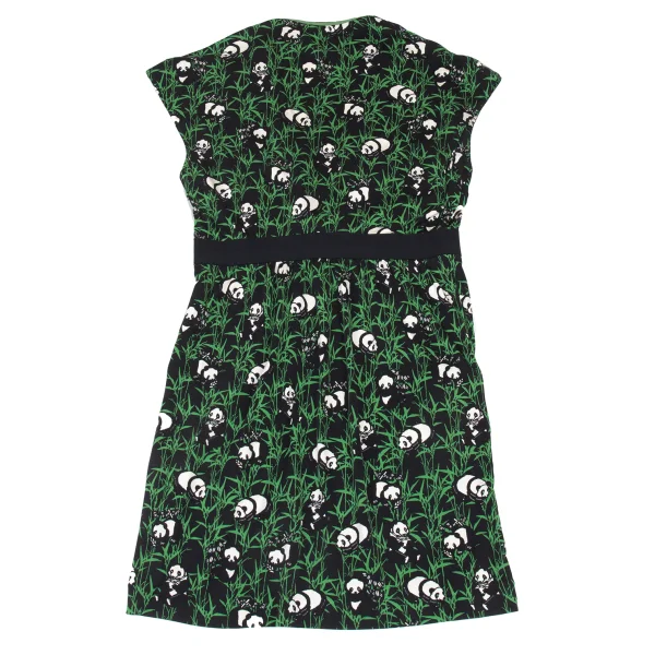 VIVIENNETAM Silk Animal Print V-neck Sleeveless Dress K-176369_011