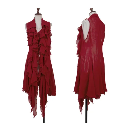 ATSURO TAYAMA Poly Sheer Frill Vest