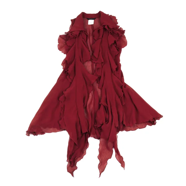 ATSURO TAYAMA Poly Sheer Frill Vest K-176370_002