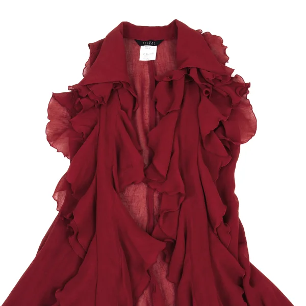 ATSURO TAYAMA Poly Sheer Frill Vest K-176370_003
