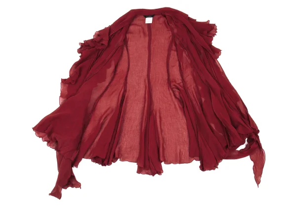 ATSURO TAYAMA Poly Sheer Frill Vest K-176370_010