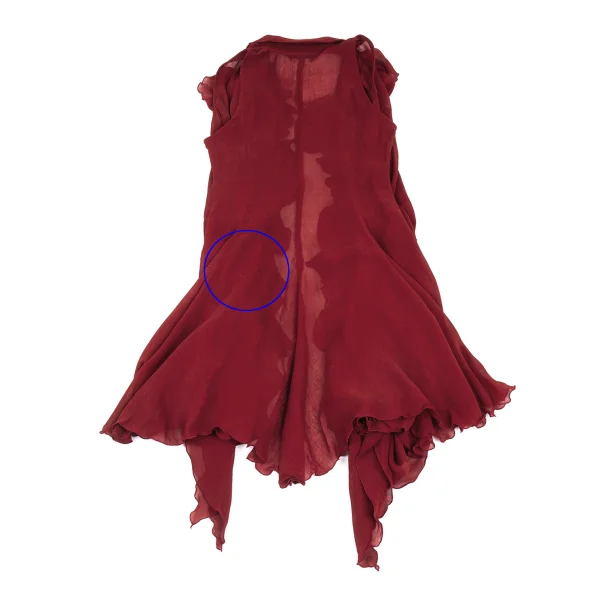 ATSURO TAYAMA Poly Sheer Frill Vest K-176370_011