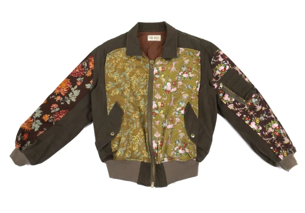 PINK HOUSE Quilted-Lining Padded Floral Patch Blouson K-176371_002
