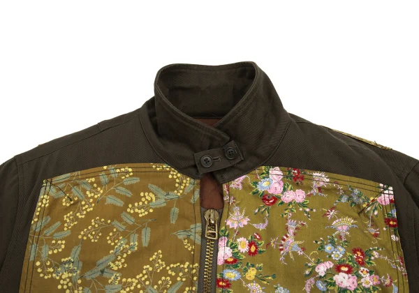 PINK HOUSE Quilted-Lining Padded Floral Patch Blouson K-176371_006