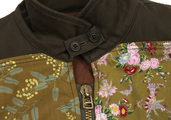 PINK HOUSE Quilted-Lining Padded Floral Patch Blouson K-176371_007