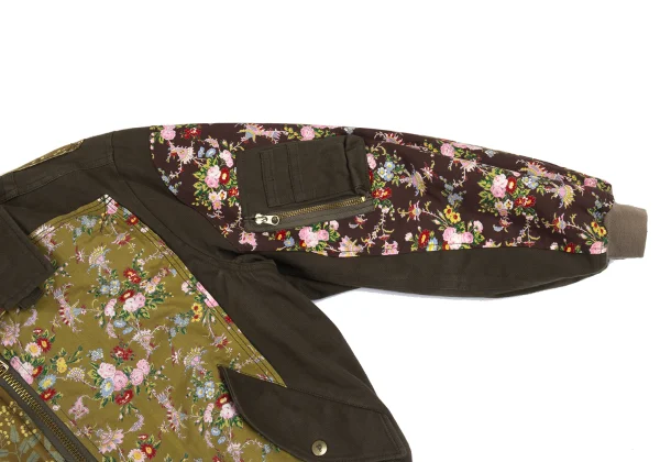 PINK HOUSE Quilted-Lining Padded Floral Patch Blouson K-176371_008