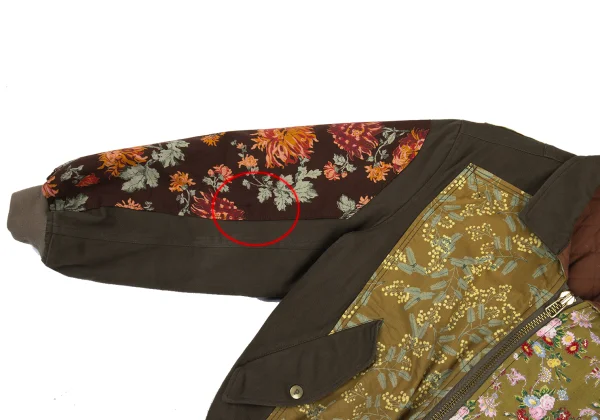 PINK HOUSE Quilted-Lining Padded Floral Patch Blouson K-176371_009