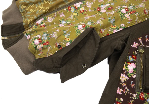 PINK HOUSE Quilted-Lining Padded Floral Patch Blouson K-176371_013