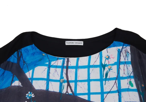 TSUMORI CHISATO Switching Floral Print Sleeveless Tunic K-176378_004