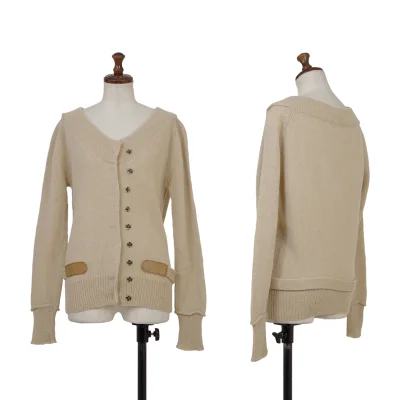 TSUMORI CHISATO Leather Switching Snap Knit Cardigan