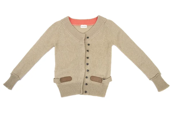 TSUMORI CHISATO Leather Switching Snap Knit Cardigan K-176380_002