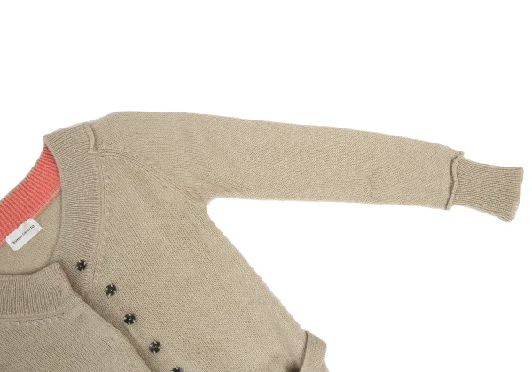 TSUMORI CHISATO Leather Switching Snap Knit Cardigan K-176380_007