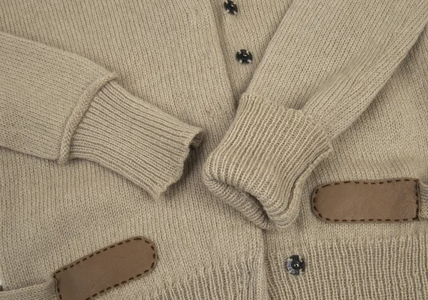 TSUMORI CHISATO Leather Switching Snap Knit Cardigan K-176380_008