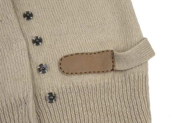 TSUMORI CHISATO Leather Switching Snap Knit Cardigan K-176380_010