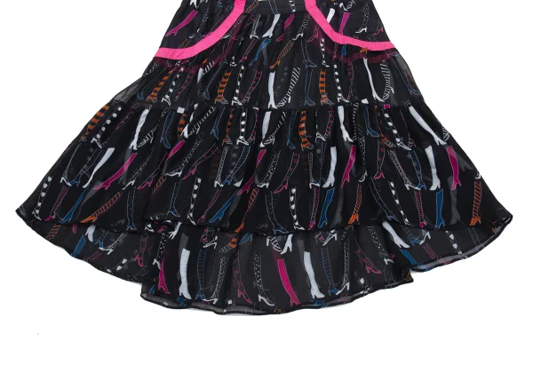 TSUMORI CHISATO Heel Print Sheer Silk Skirt K-176381_006