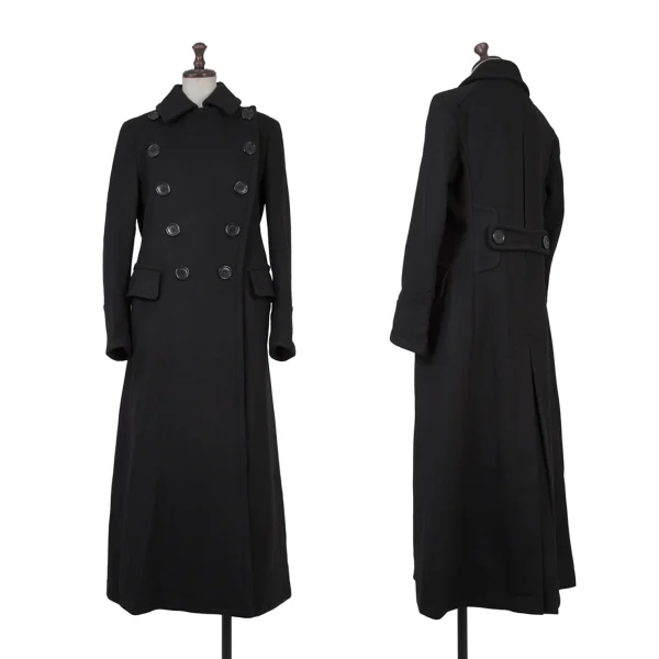 MARC JACOBS Wool Blend Double Long Coat Black 6 K-176382_001