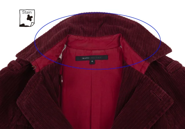 MARC JACOBS Corduroy Double Breasted Long Coat K-176383_005