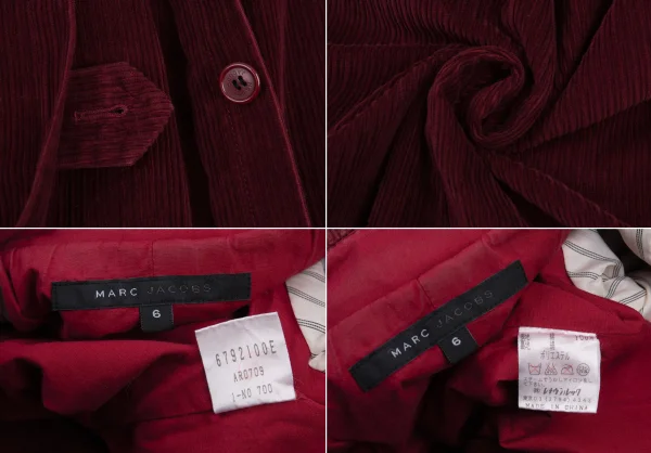 MARC JACOBS Corduroy Double Breasted Long Coat K-176383_018