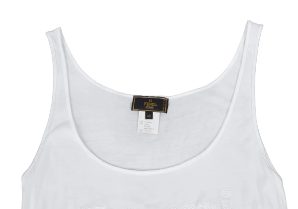 FENDI Logo Jacquard Rayon Tank Top K-176387_004
