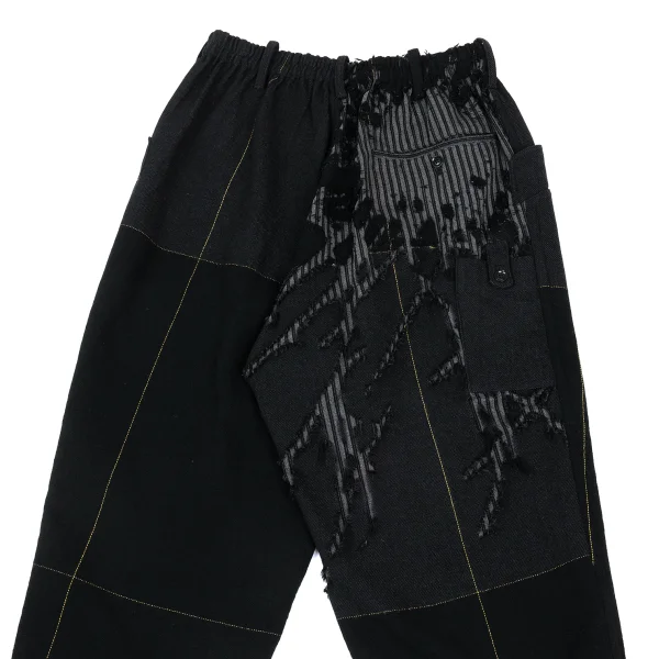 Yohji Yamamoto POUR HOMME Cutting Design Wool Stitch Pants K-176393_002