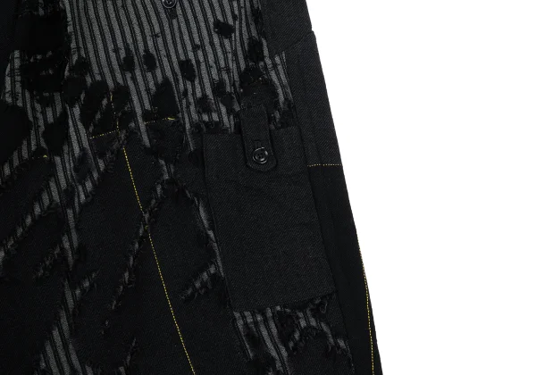 Yohji Yamamoto POUR HOMME Cutting Design Wool Stitch Pants K-176393_004