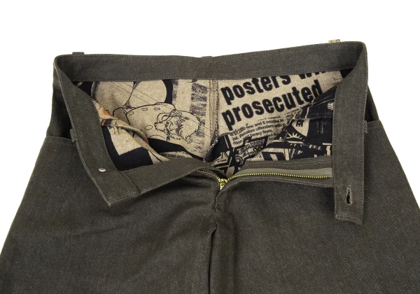 Y's Shotaro Ishinomori Comic Print Lining Wide Pants K-176423_005
