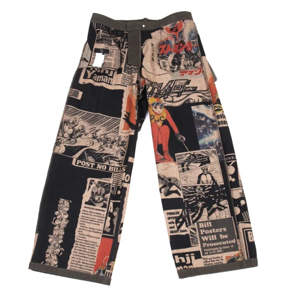 Y's Shotaro Ishinomori Comic Print Lining Wide Pants K-176423_007