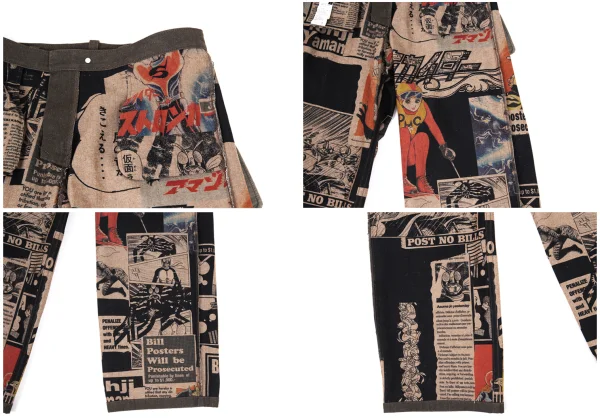 Y's Shotaro Ishinomori Comic Print Lining Wide Pants K-176423_008