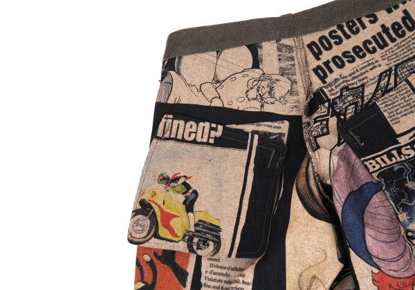 Y's Shotaro Ishinomori Comic Print Lining Wide Pants K-176423_013