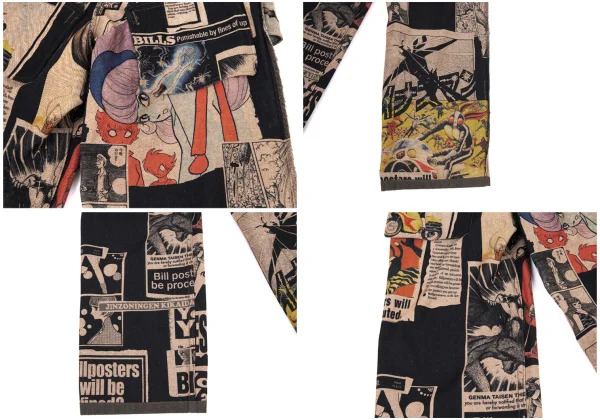 Y's Shotaro Ishinomori Comic Print Lining Wide Pants K-176423_014
