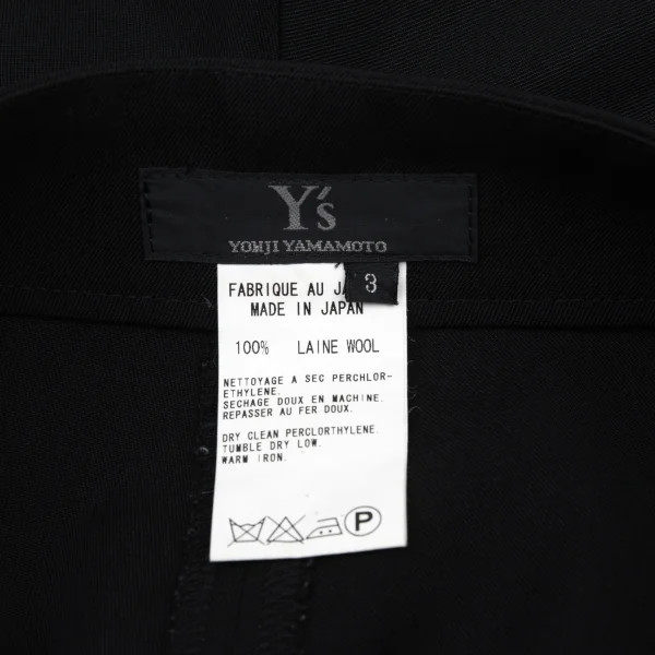 Y's Wool Gabardine Straight Pants K-176424_011