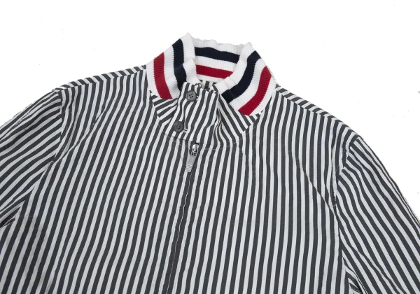 THOM BROWNE Rib Switching Stripe Zip Blouson K-176429_002