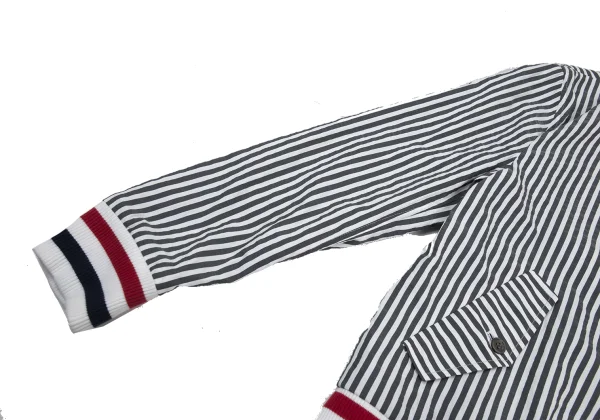 THOM BROWNE Rib Switching Stripe Zip Blouson K-176429_005