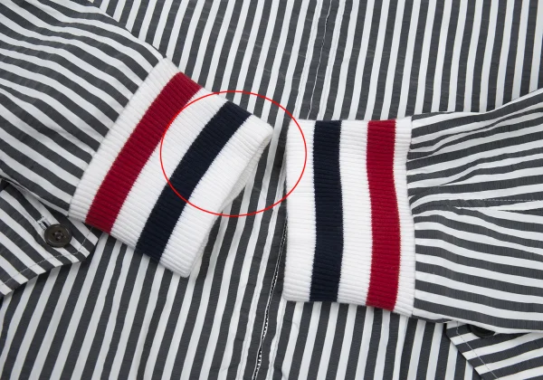THOM BROWNE Rib Switching Stripe Zip Blouson K-176429_006