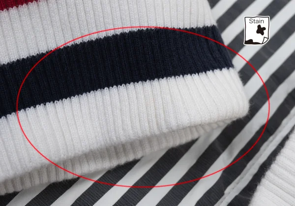 THOM BROWNE Rib Switching Stripe Zip Blouson K-176429_007