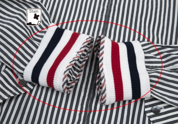 THOM BROWNE Rib Switching Stripe Zip Blouson K-176429_008