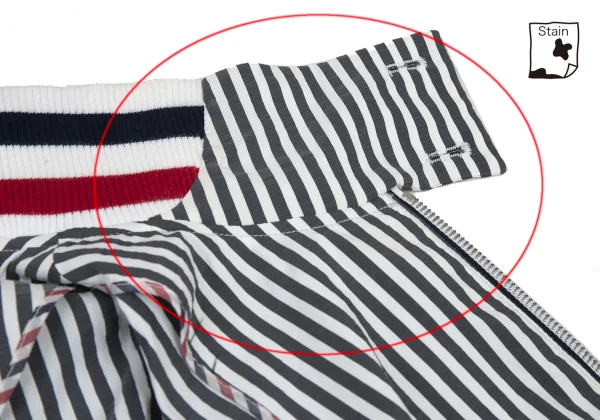 THOM BROWNE Rib Switching Stripe Zip Blouson K-176429_014