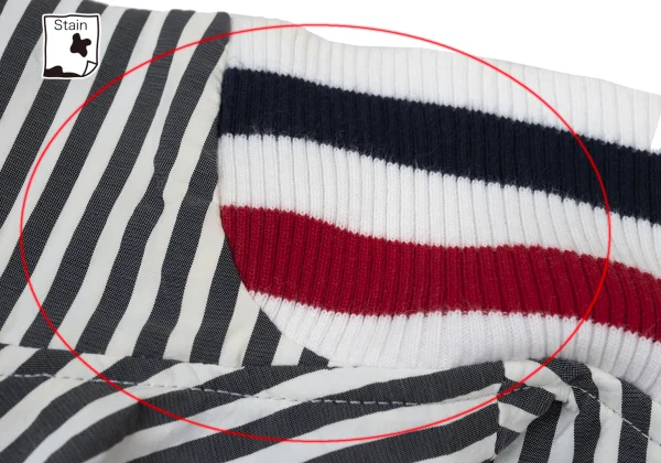 THOM BROWNE Rib Switching Stripe Zip Blouson K-176429_015