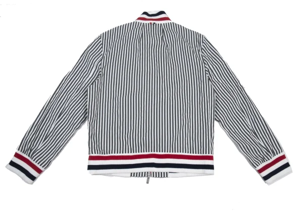 THOM BROWNE Rib Switching Stripe Zip Blouson K-176429_016