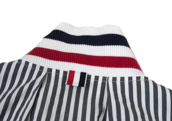 THOM BROWNE Rib Switching Stripe Zip Blouson K-176429_017