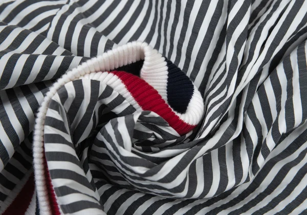 THOM BROWNE Rib Switching Stripe Zip Blouson K-176429_018