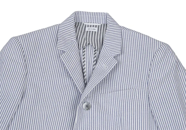 THOM BROWNE Cotton Stripe Seersucker Jacket K-176430_002