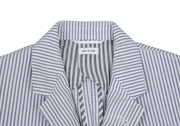 THOM BROWNE Cotton Stripe Seersucker Jacket K-176430_003